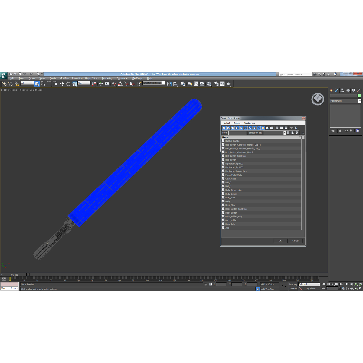 3D model Star Wars Luke Skywalker Lightsaber