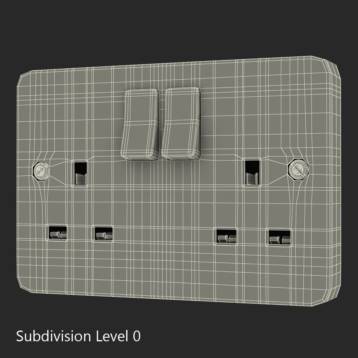 3D model UK Electrical Outlet