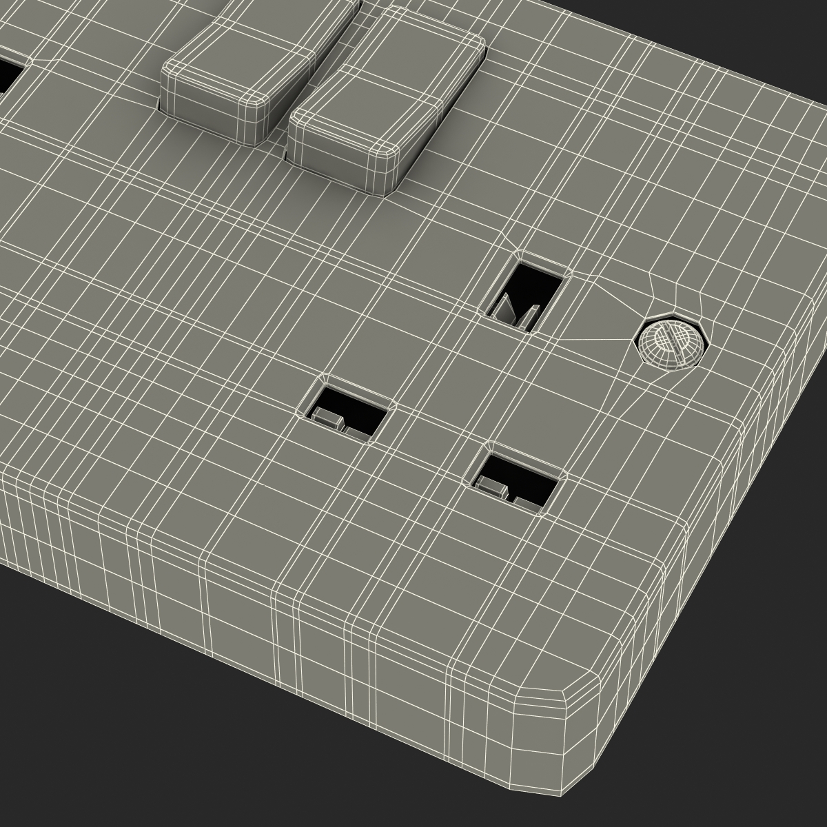 3D UK Electrical Outlet Generic model