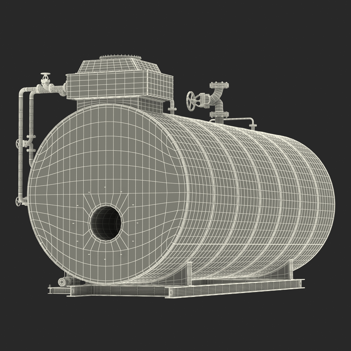 Industrial Gas Steam Generator Boiler 3D