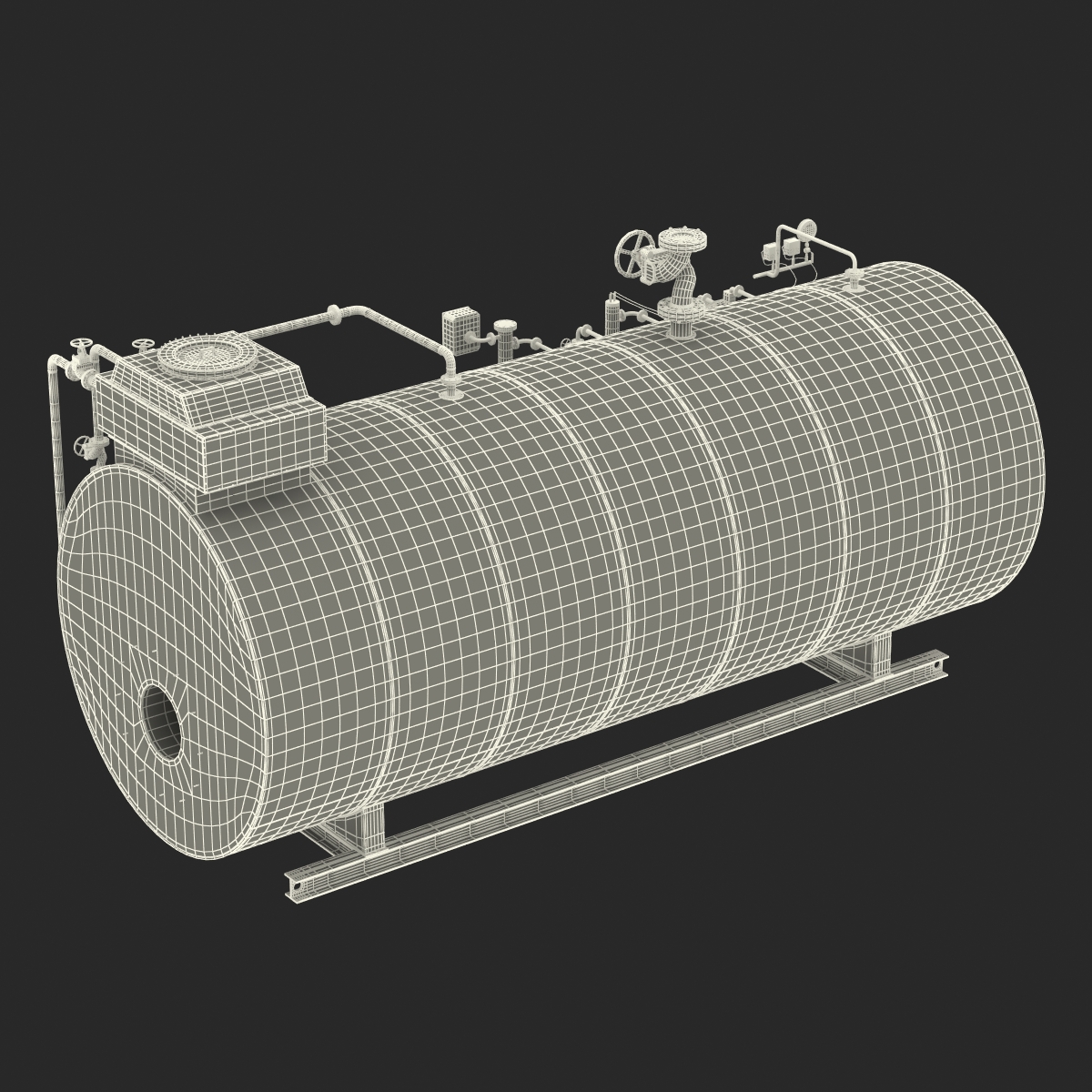 Industrial Gas Steam Generator Boiler 3D