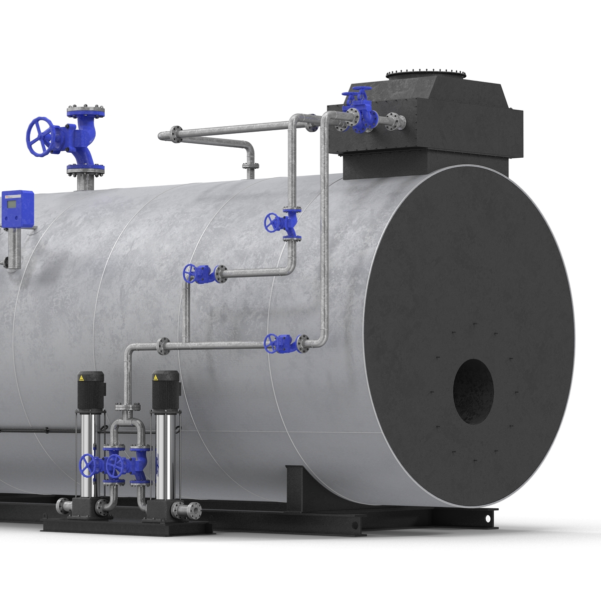 Industrial Gas Steam Generator Boiler 3D