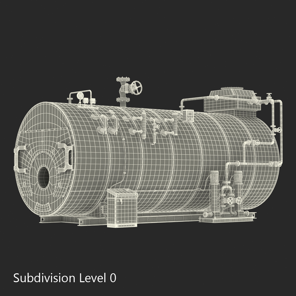 Industrial Gas Steam Generator Boiler 3D