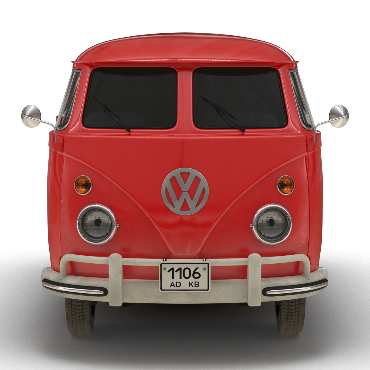 Volkswagen Type 2 Panel Van Simple Interior Red 3D