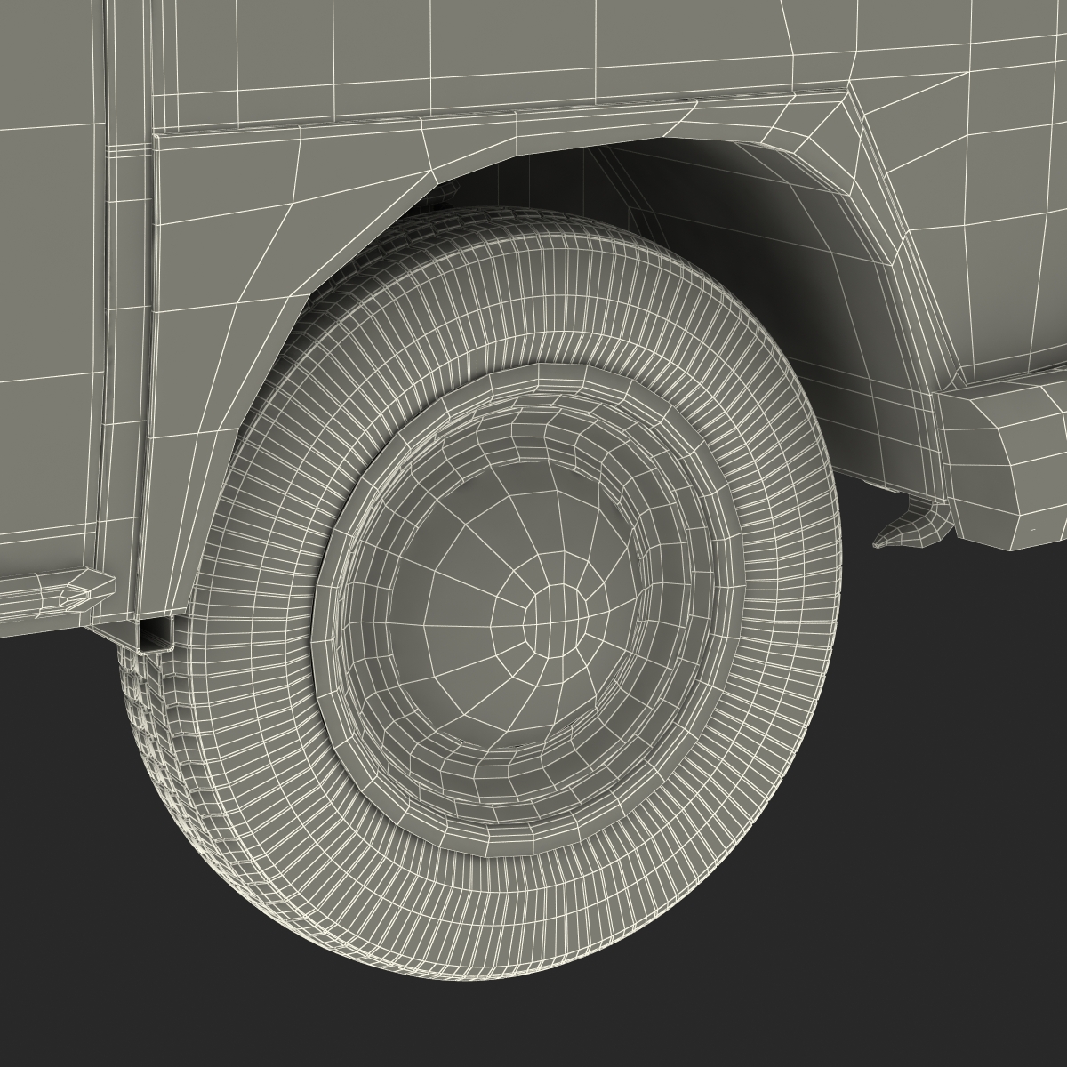 Volkswagen Type 2 Single Cab Pick Up Simple Interior Blue 3D