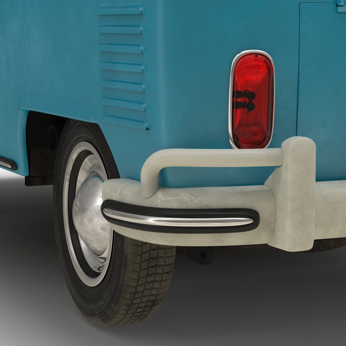 Volkswagen Type 2 Single Cab Pick Up Simple Interior Blue 2 3D model
