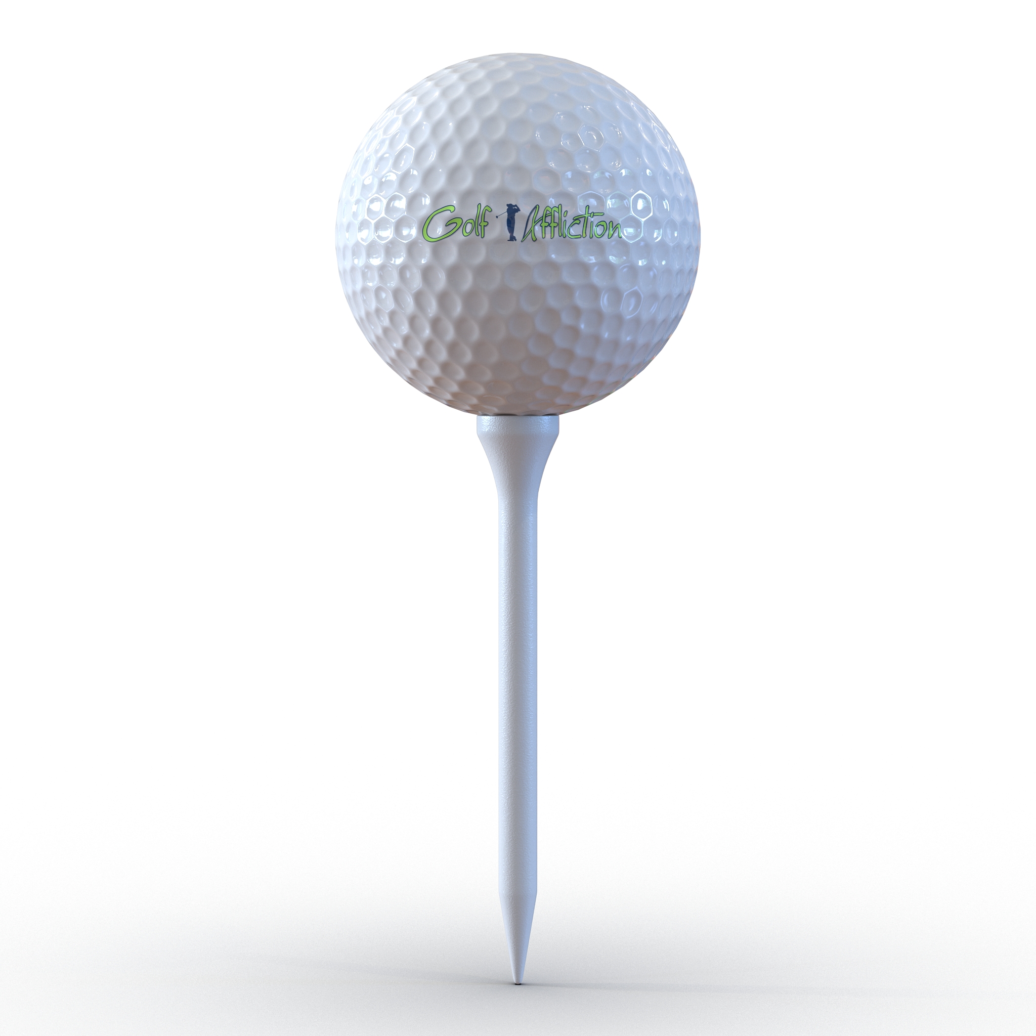 Golf Ball and Tee 3D