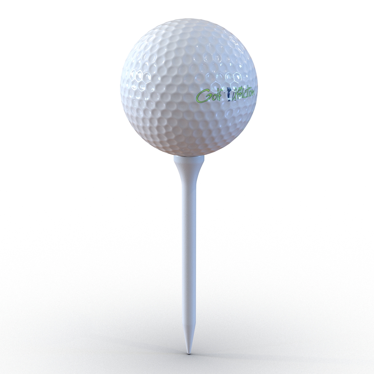 Golf Ball and Tee 3D