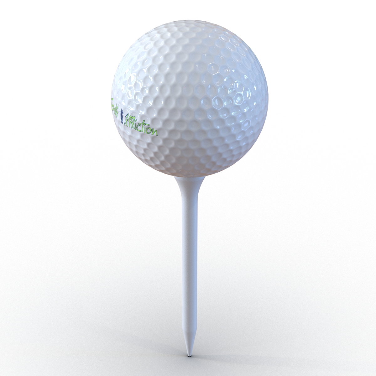 Golf Ball and Tee 3D