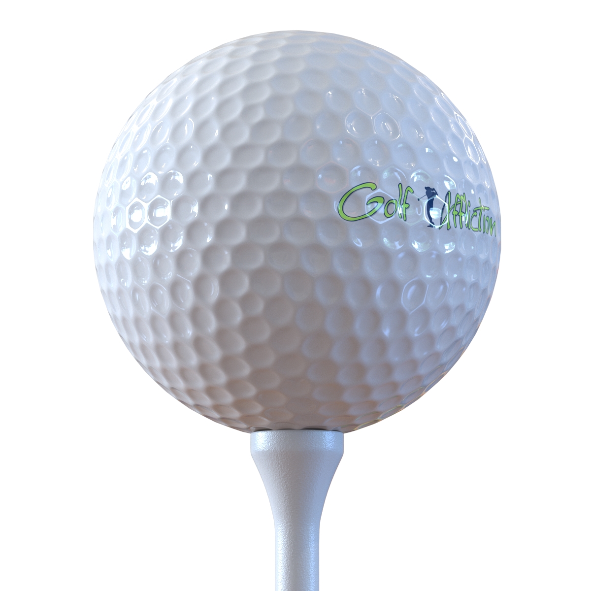 Golf Ball and Tee 3D