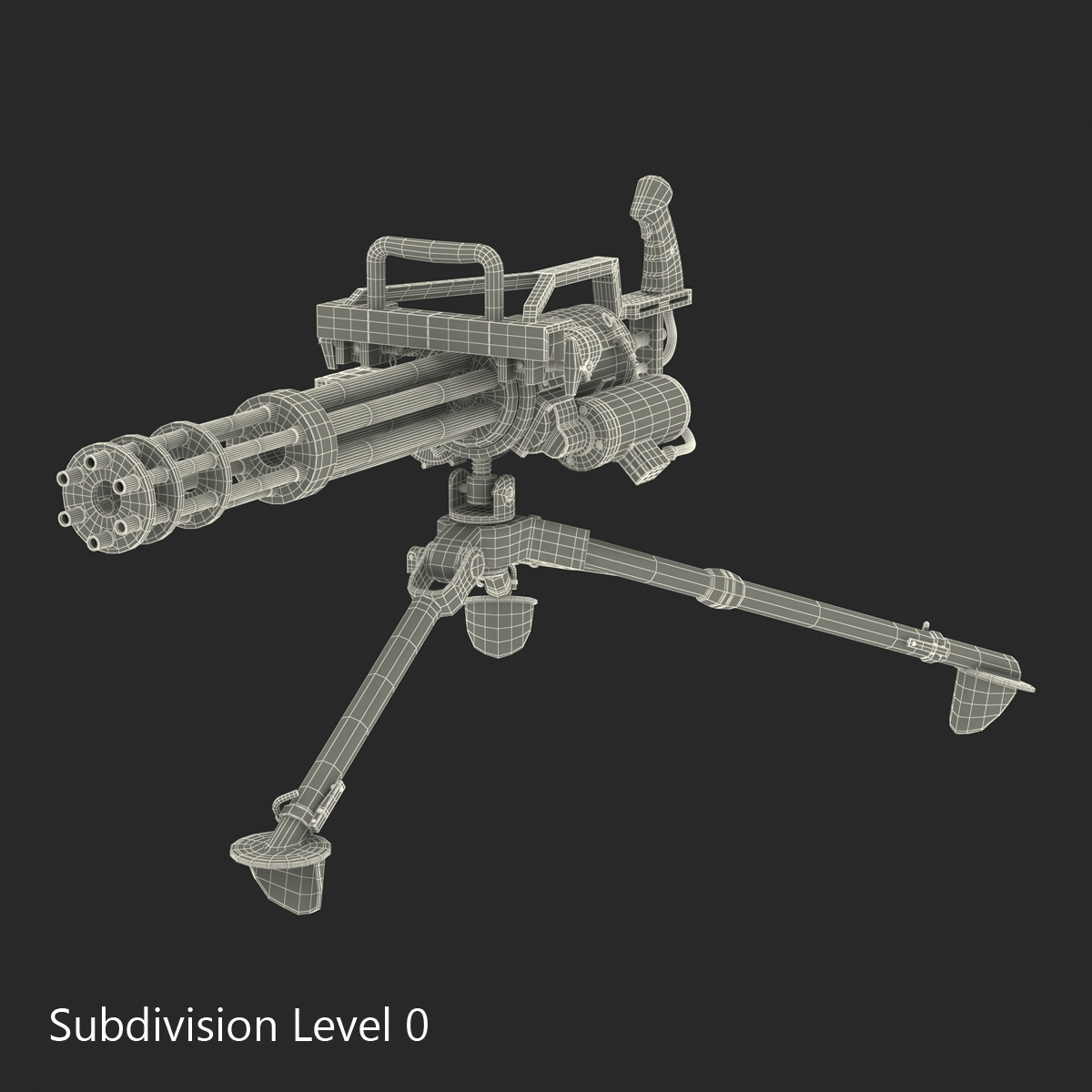 3D model Minigun Tripod Mount