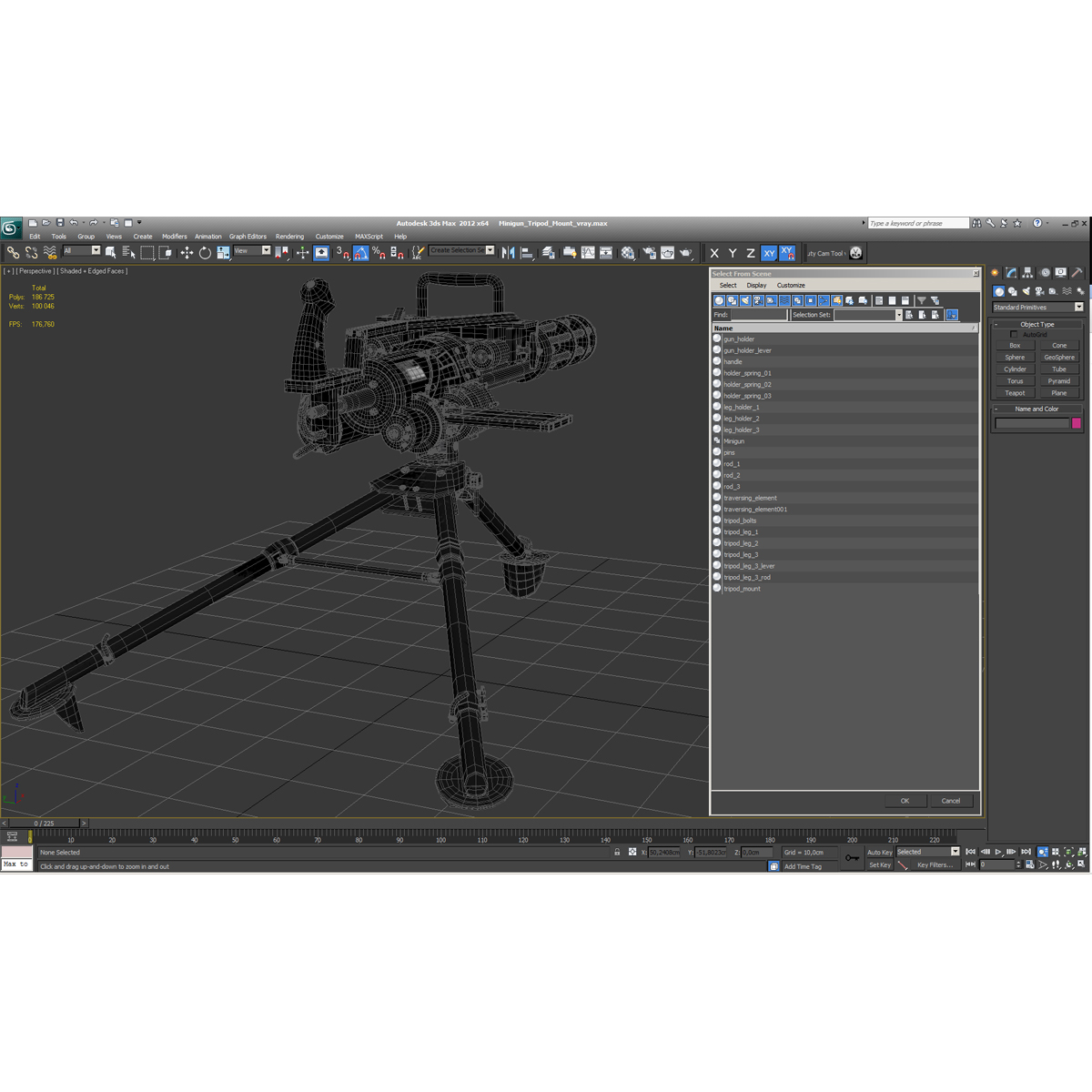 3D model Minigun Tripod Mount