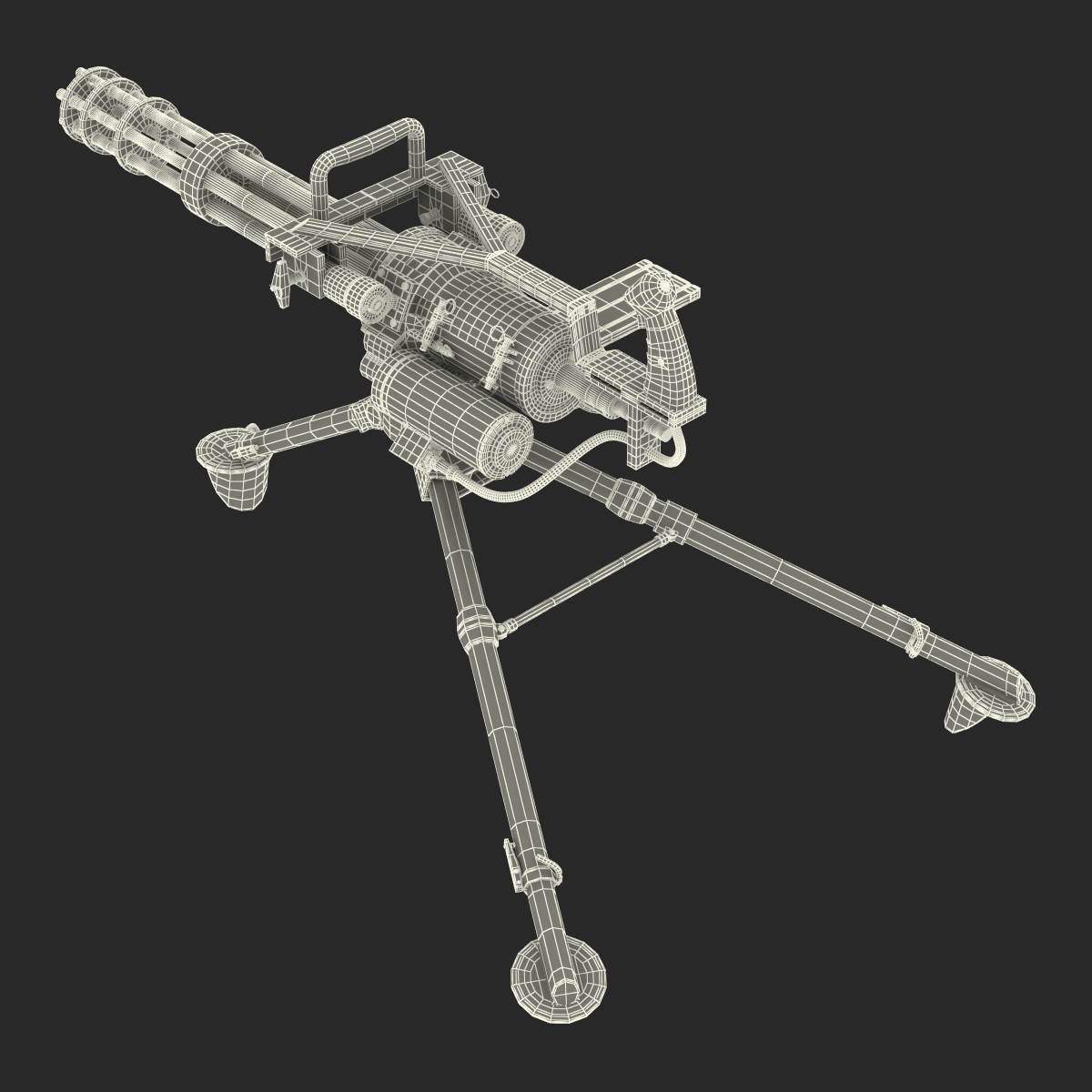 3D model Minigun Tripod Mount