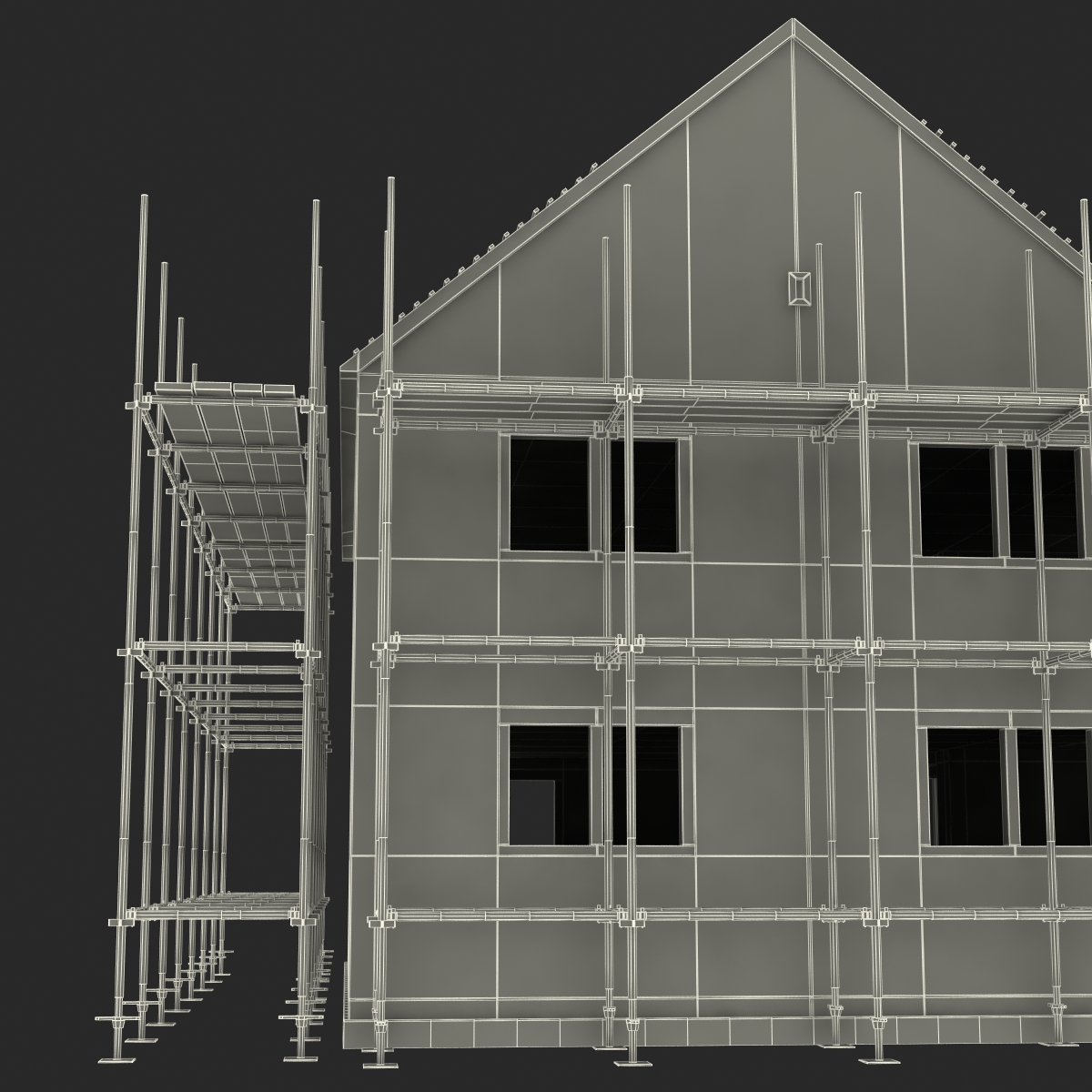 3D Private House Construction 2 model