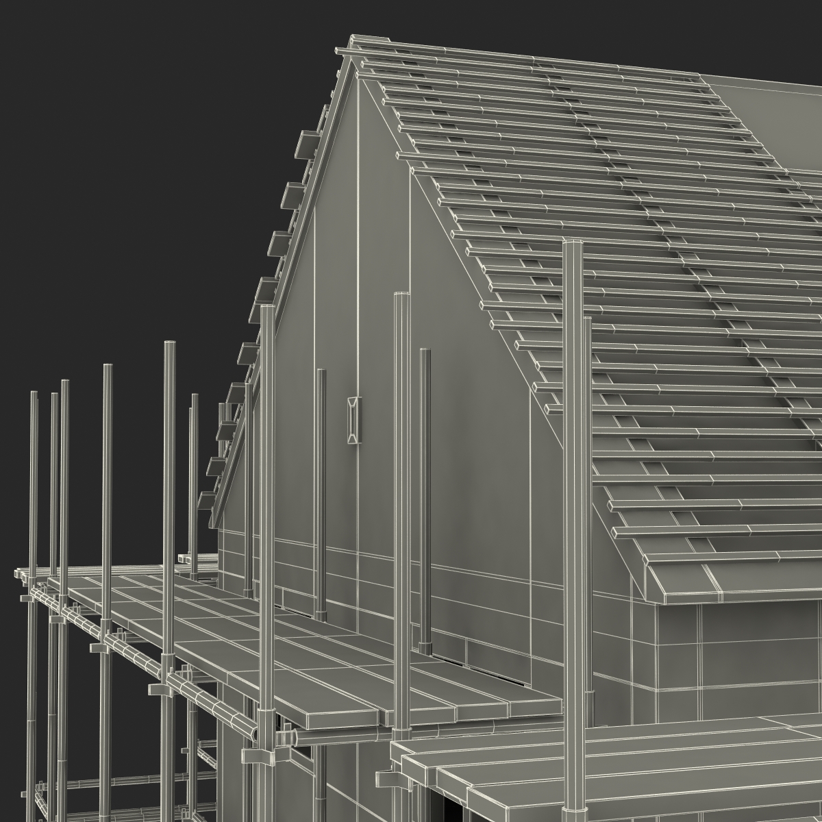 3D Private House Construction 2 model