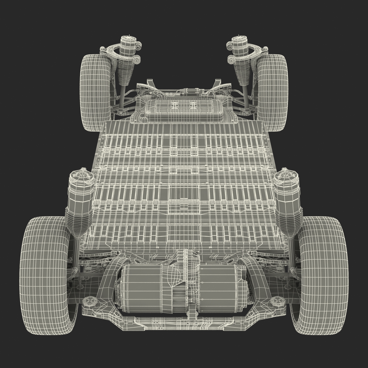 3D Tesla Model S Chassis 2 model