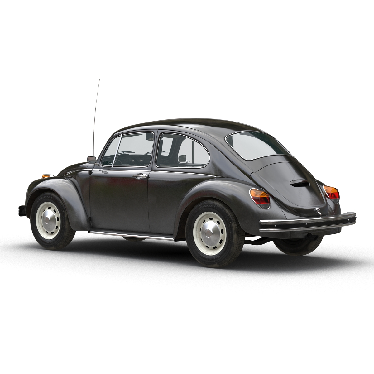 3D model Volkswagen Beetle 1966 Rigged Black