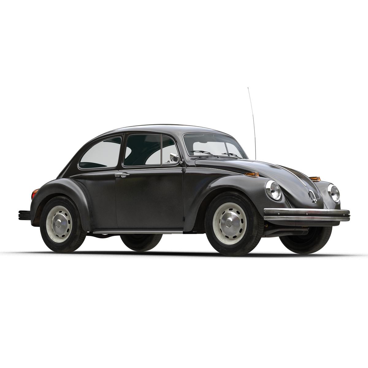 3D model Volkswagen Beetle 1966 Rigged Black