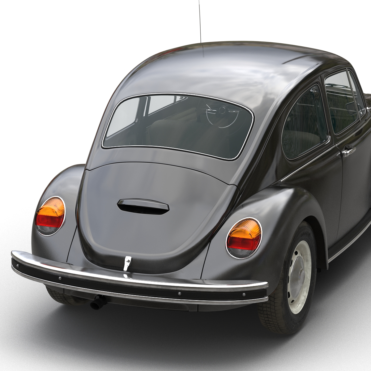 3D Volkswagen Beetle 1966 Black model