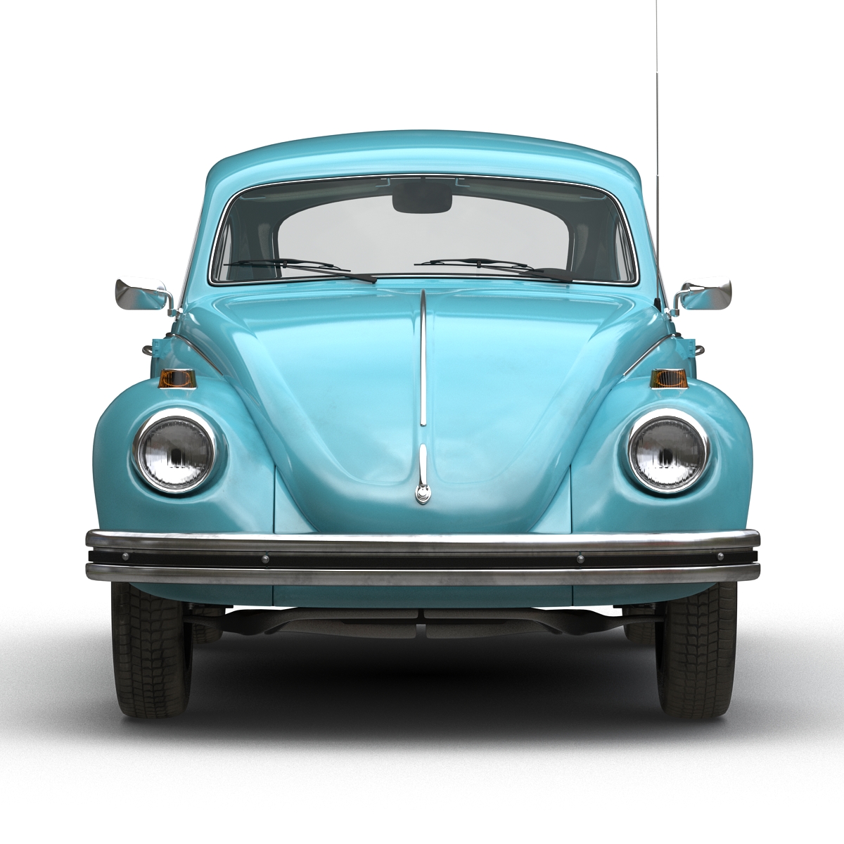 3D Volkswagen Beetle 1966 Simple Interior Blue model