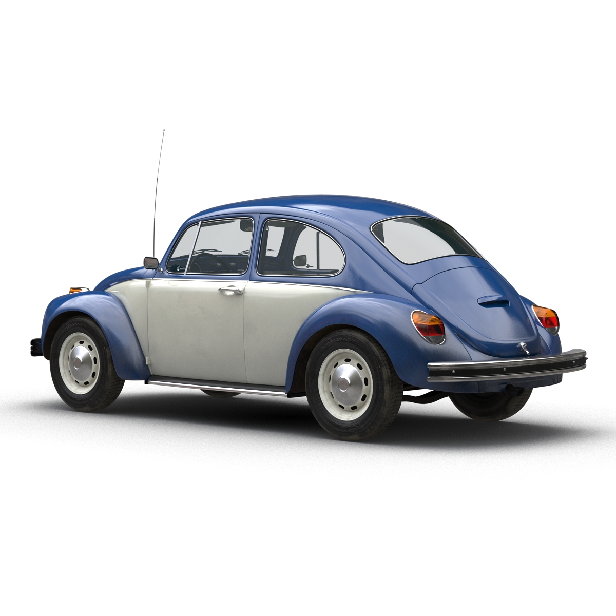 3D Volkswagen Beetle 1966 Rigged Blue 2