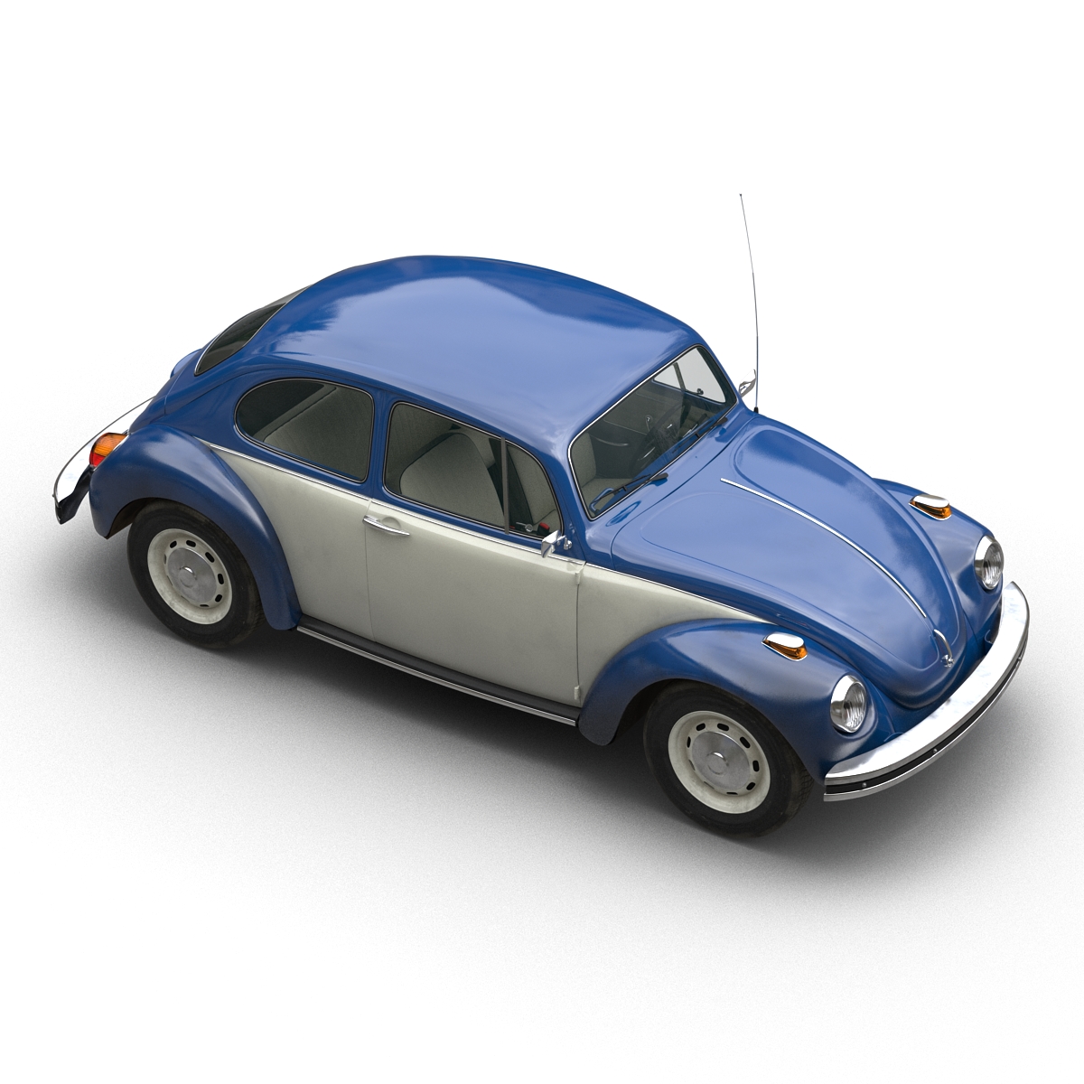 Volkswagen Beetle 1966 Blue 2 3D model