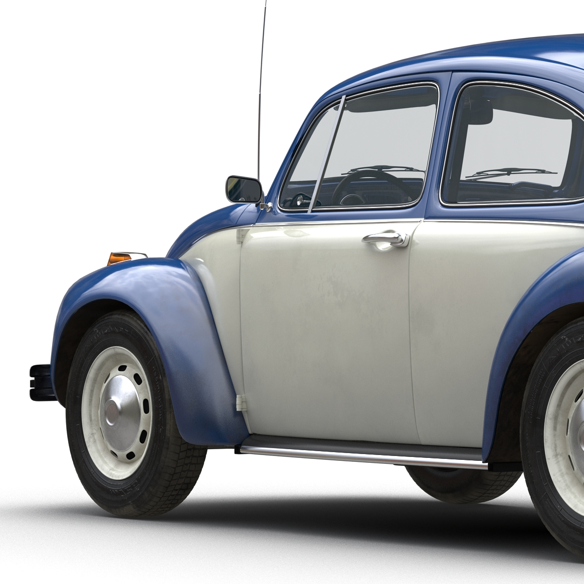 Volkswagen Beetle 1966 Blue 2 3D model