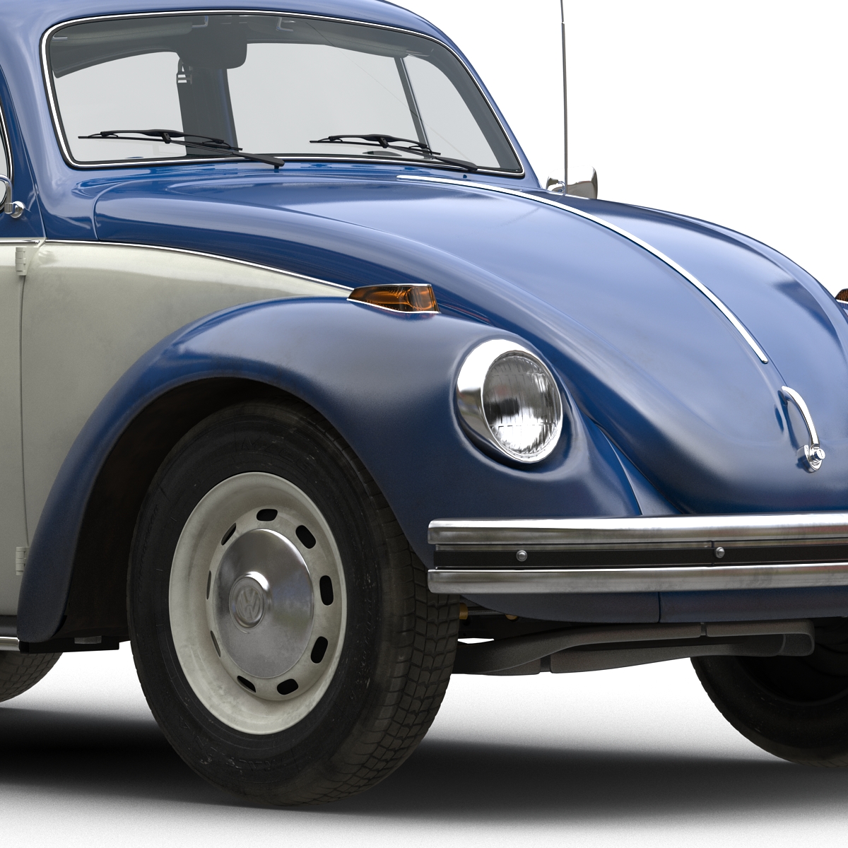 Volkswagen Beetle 1966 Blue 2 3D model