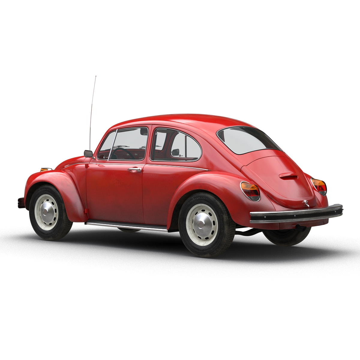 3D Volkswagen Beetle 1966 Rigged Red model