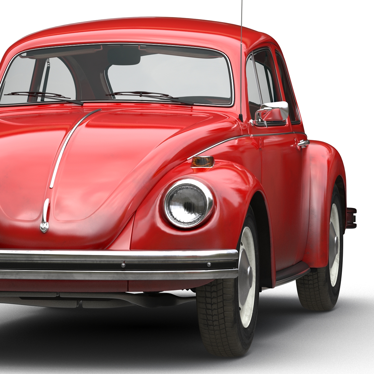 3D Volkswagen Beetle 1966 Rigged Red model