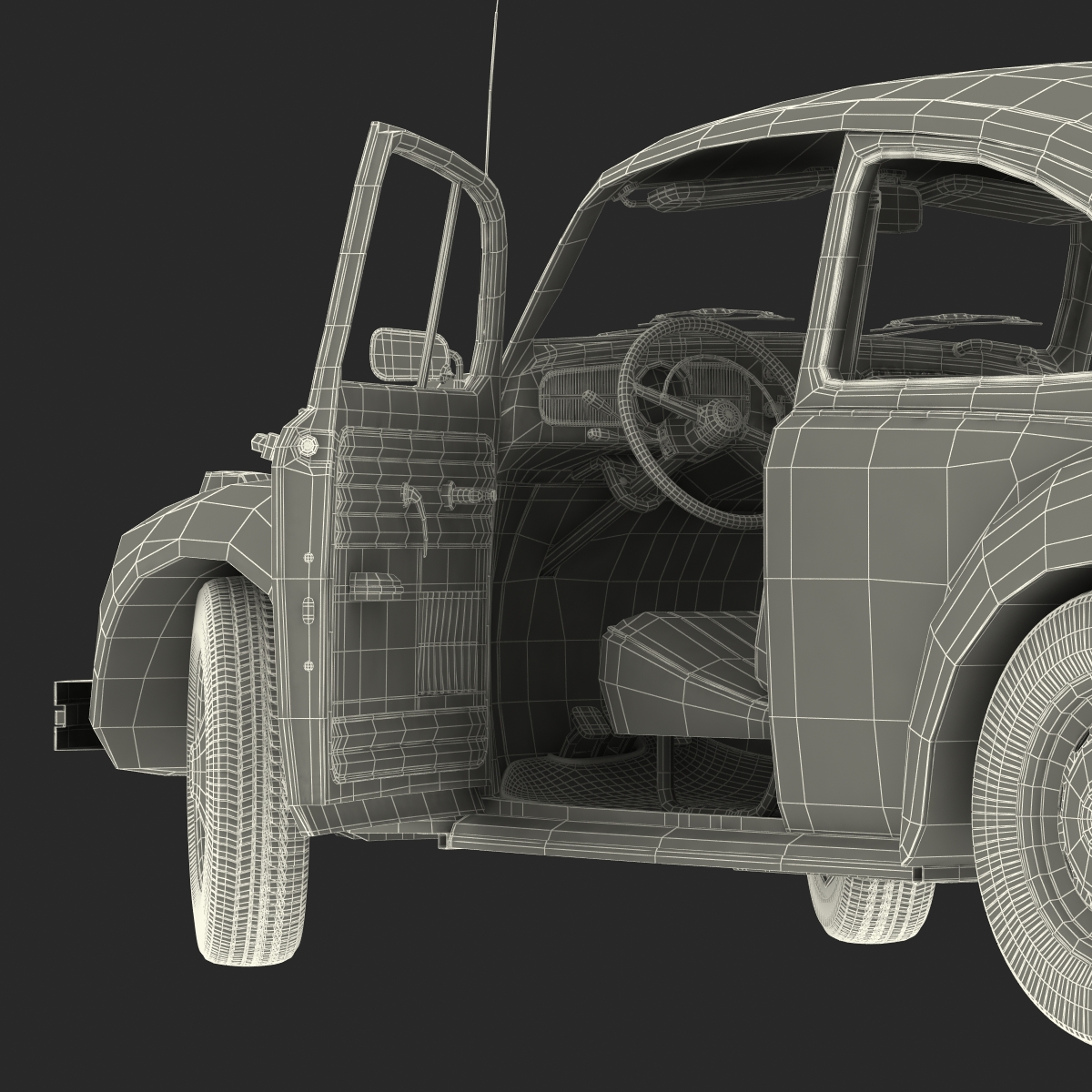 3D Volkswagen Beetle 1966 Rigged Red model