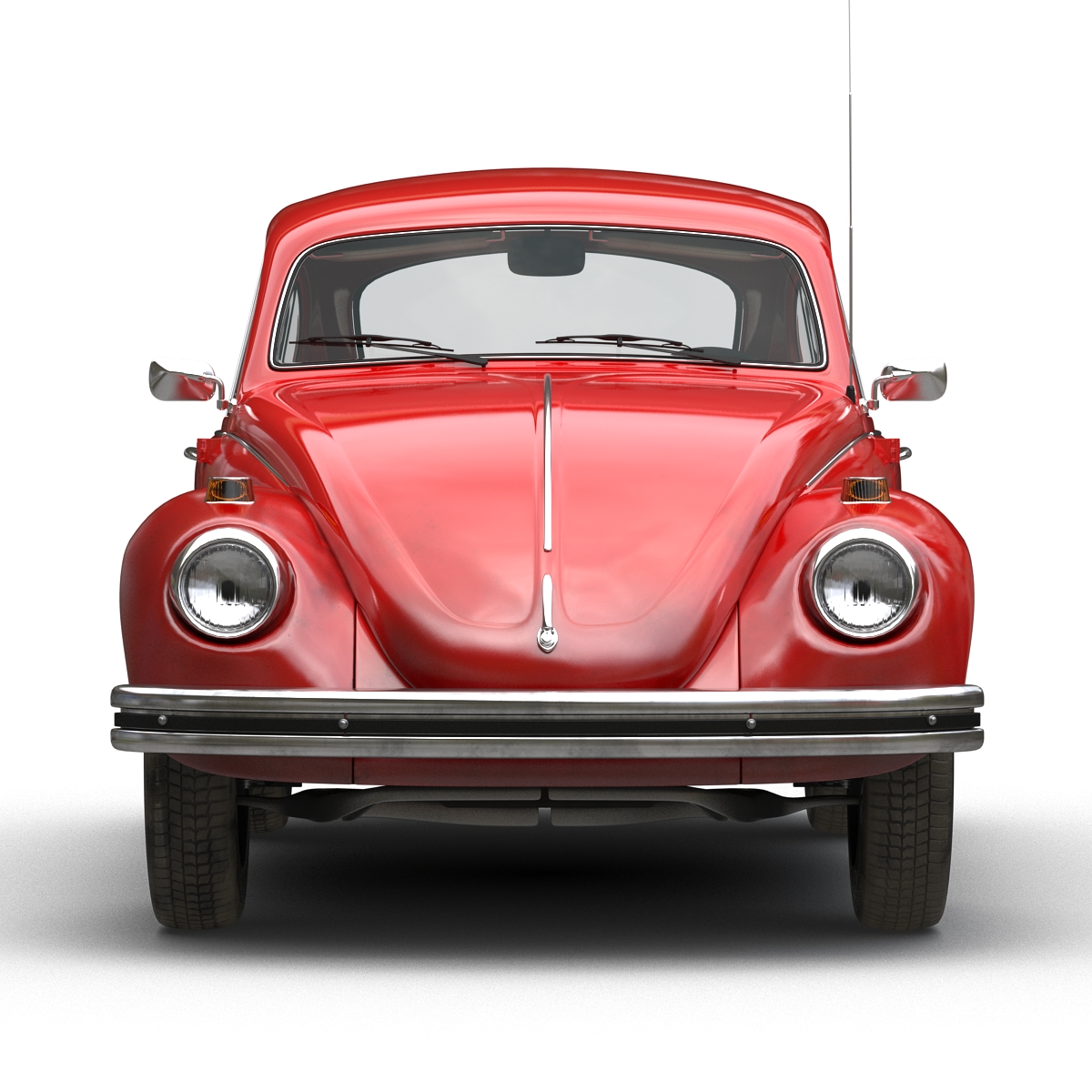 3D Volkswagen Beetle 1966 Red