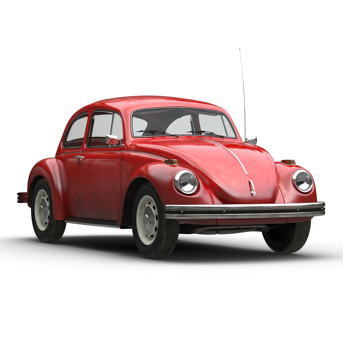 3D Volkswagen Beetle 1966 Red