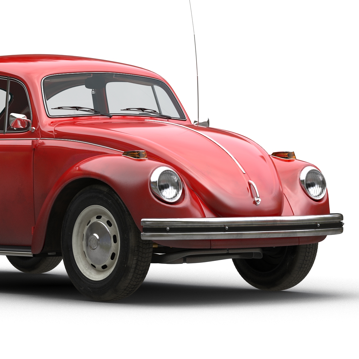 3D Volkswagen Beetle 1966 Red