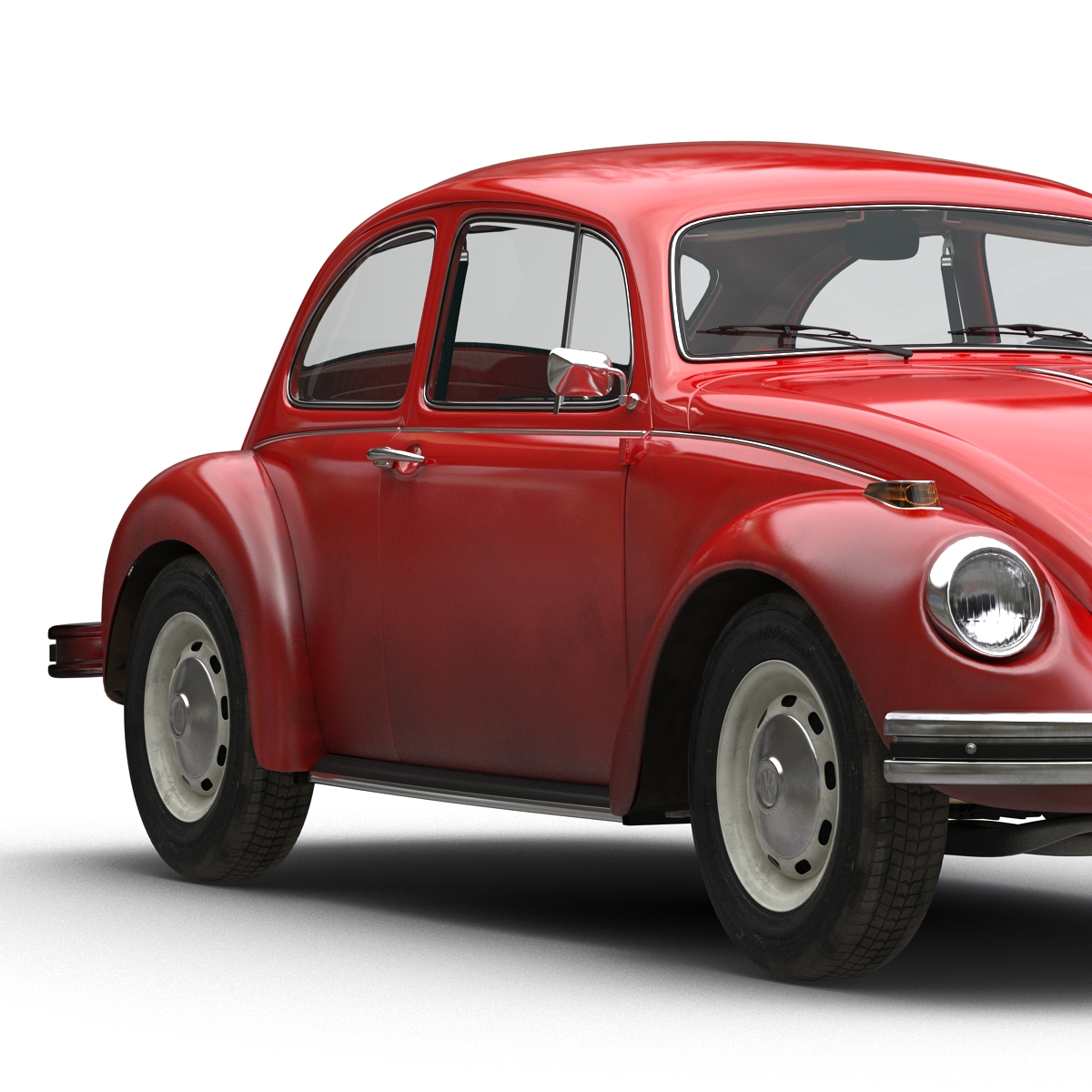 3D Volkswagen Beetle 1966 Red