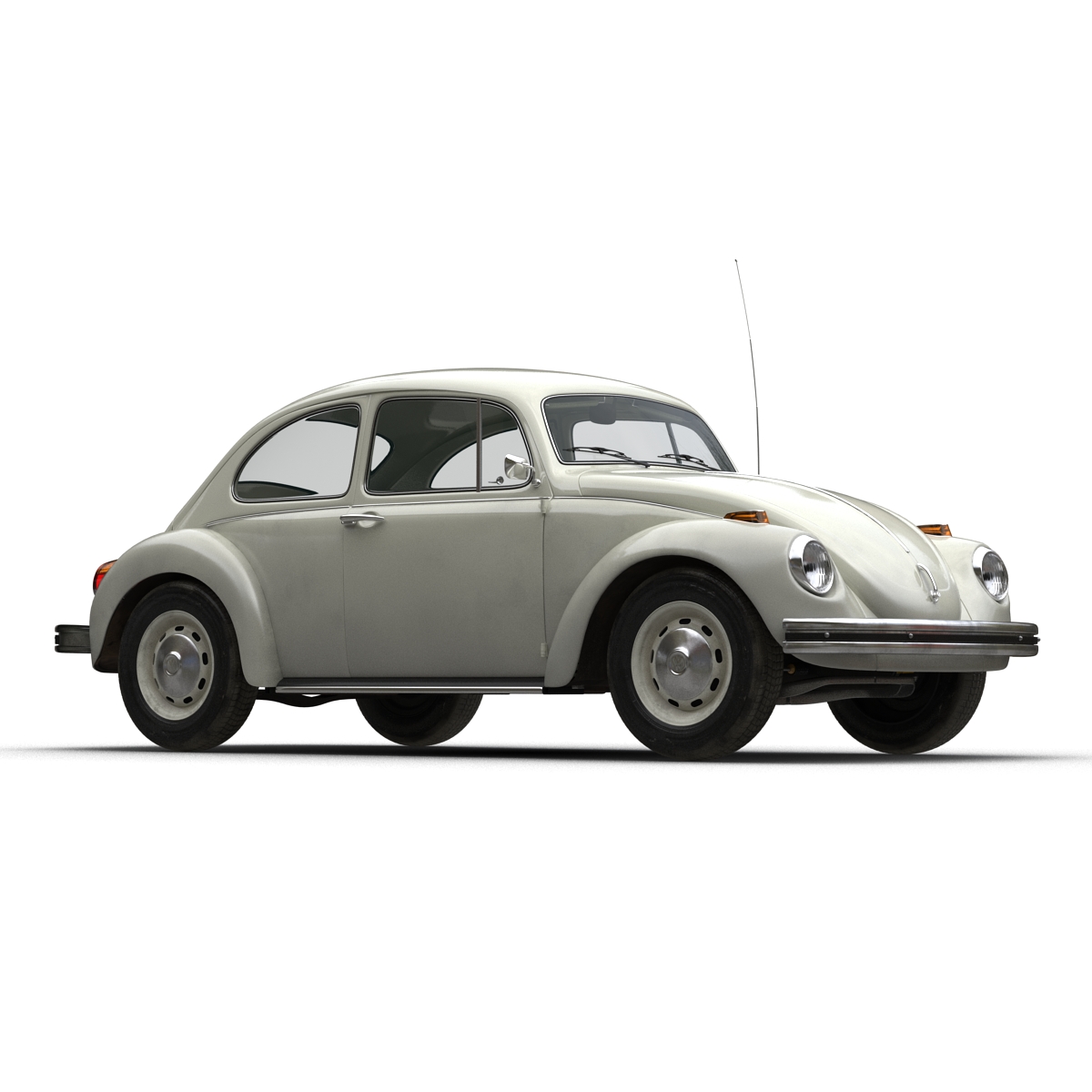 3D model Volkswagen Beetle 1966 Rigged White