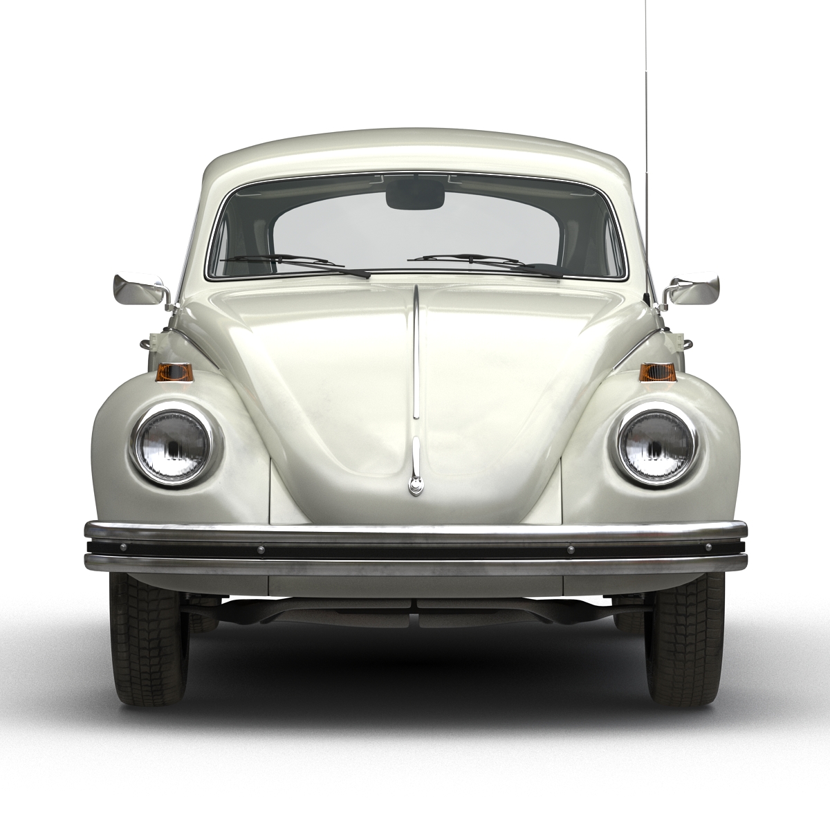 3D Volkswagen Beetle 1966 White model