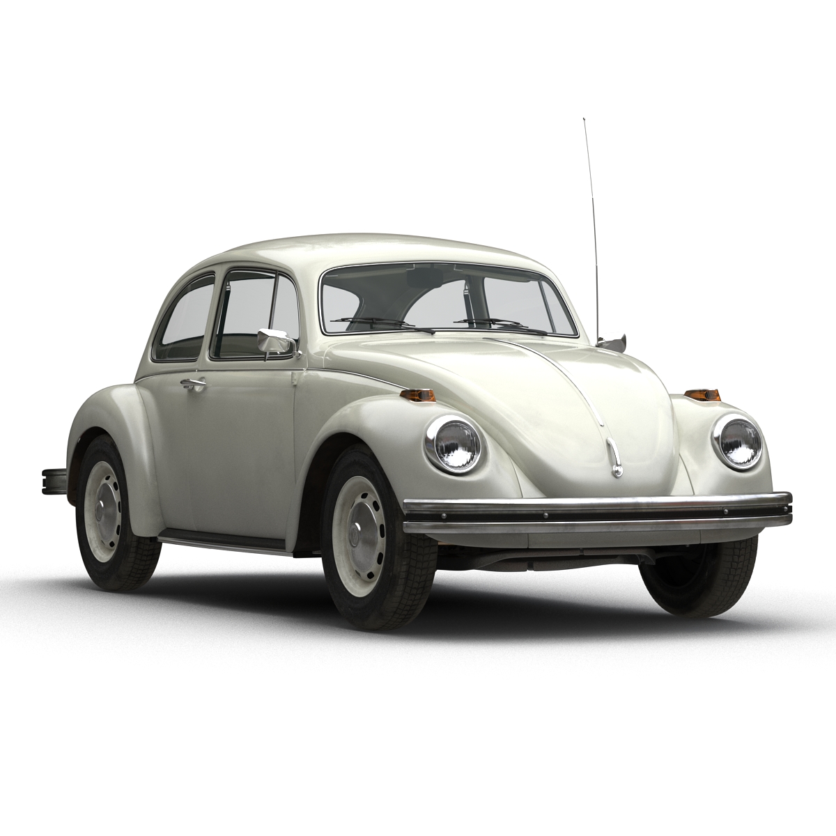 3D Volkswagen Beetle 1966 White model