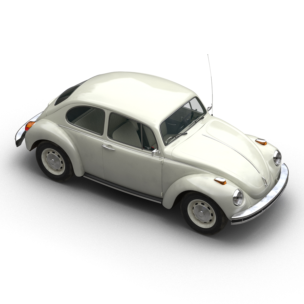 3D Volkswagen Beetle 1966 White model