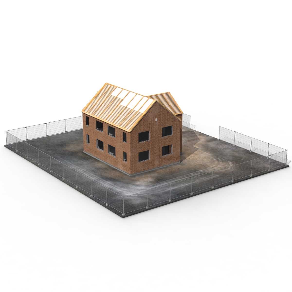 3D Private House Construction 4 model