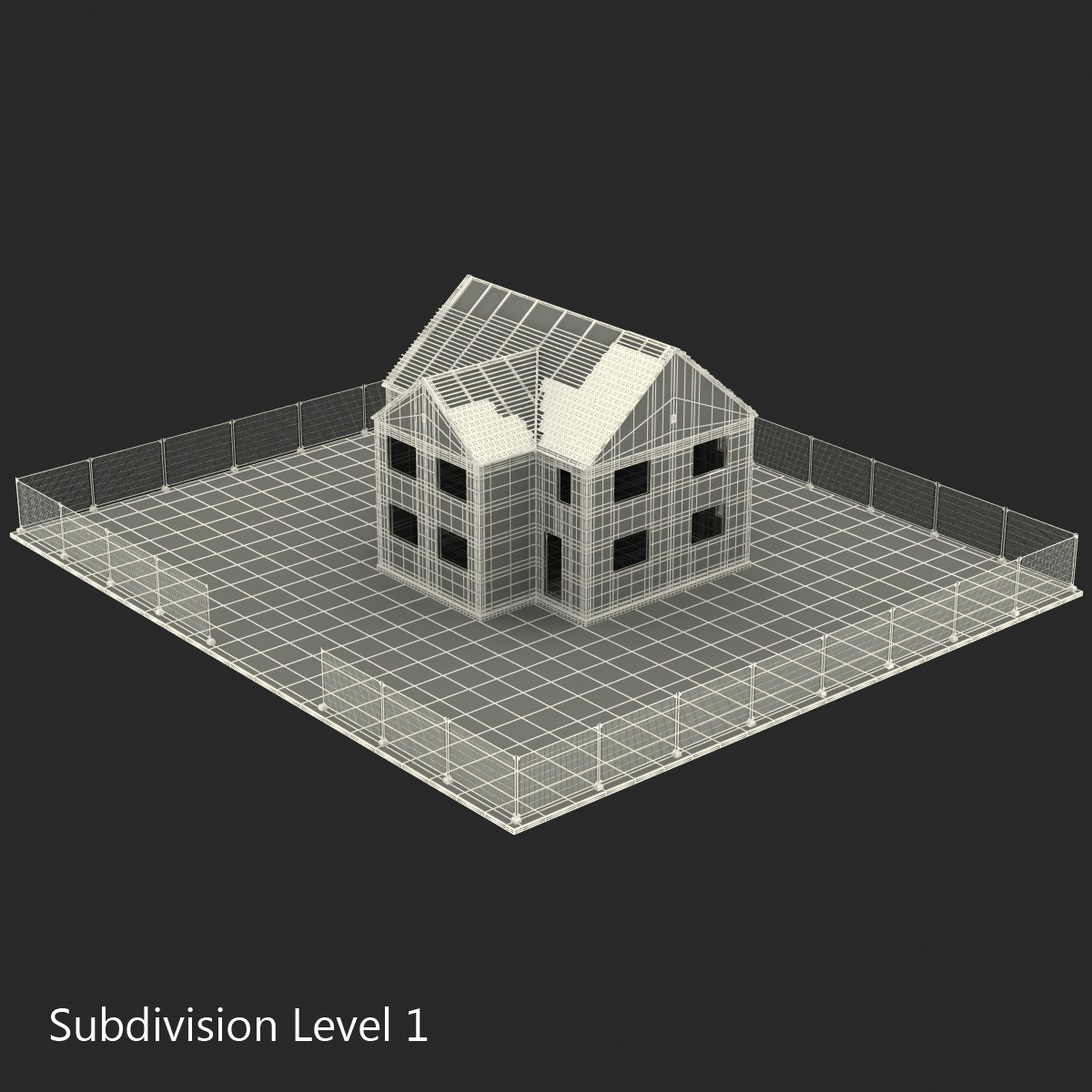 3D Private House Construction 4 model