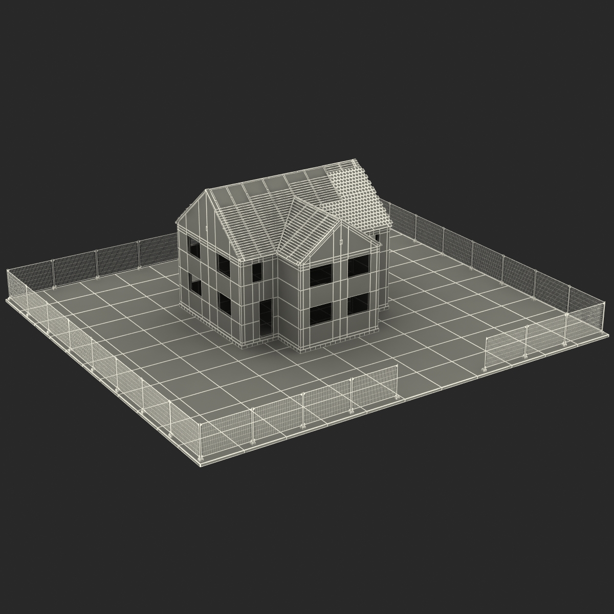 3D Private House Construction 4 model