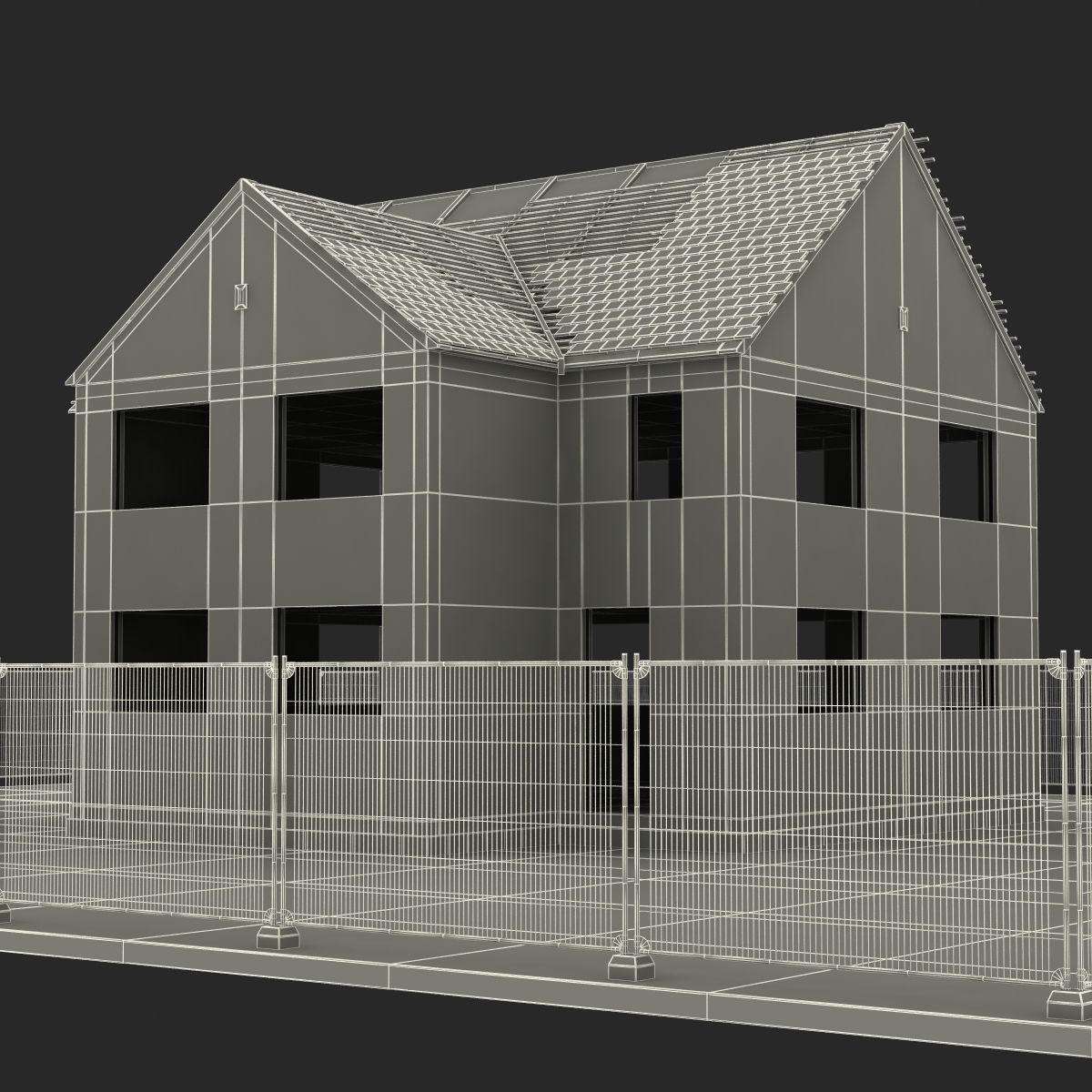 3D Private House Construction 4 model