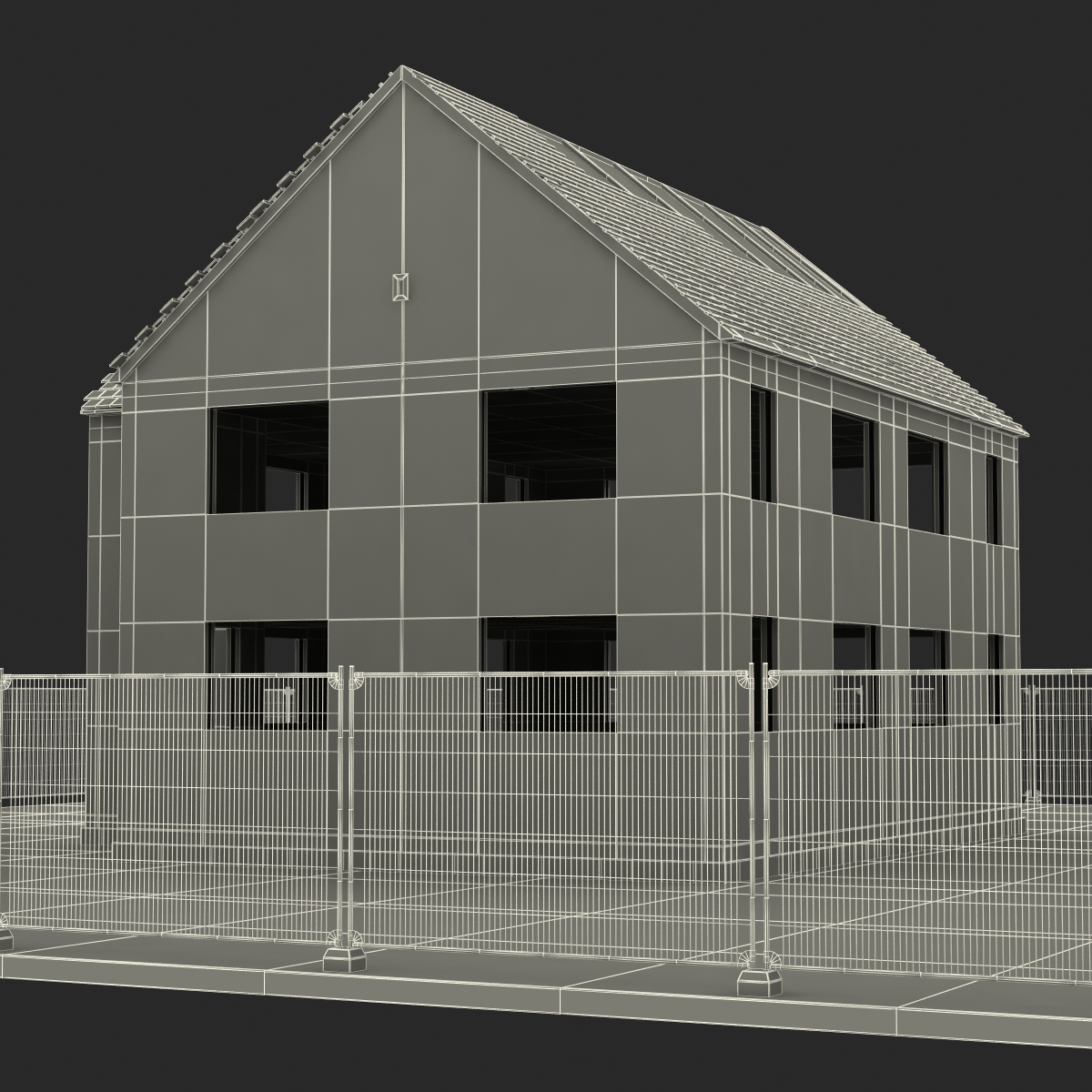 3D Private House Construction 4 model