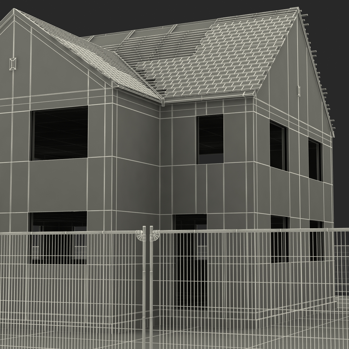 3D Private House Construction 4 model