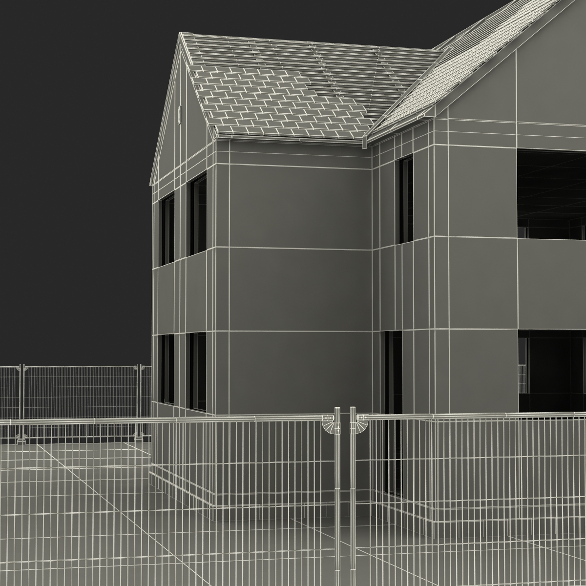 3D Private House Construction 4 model