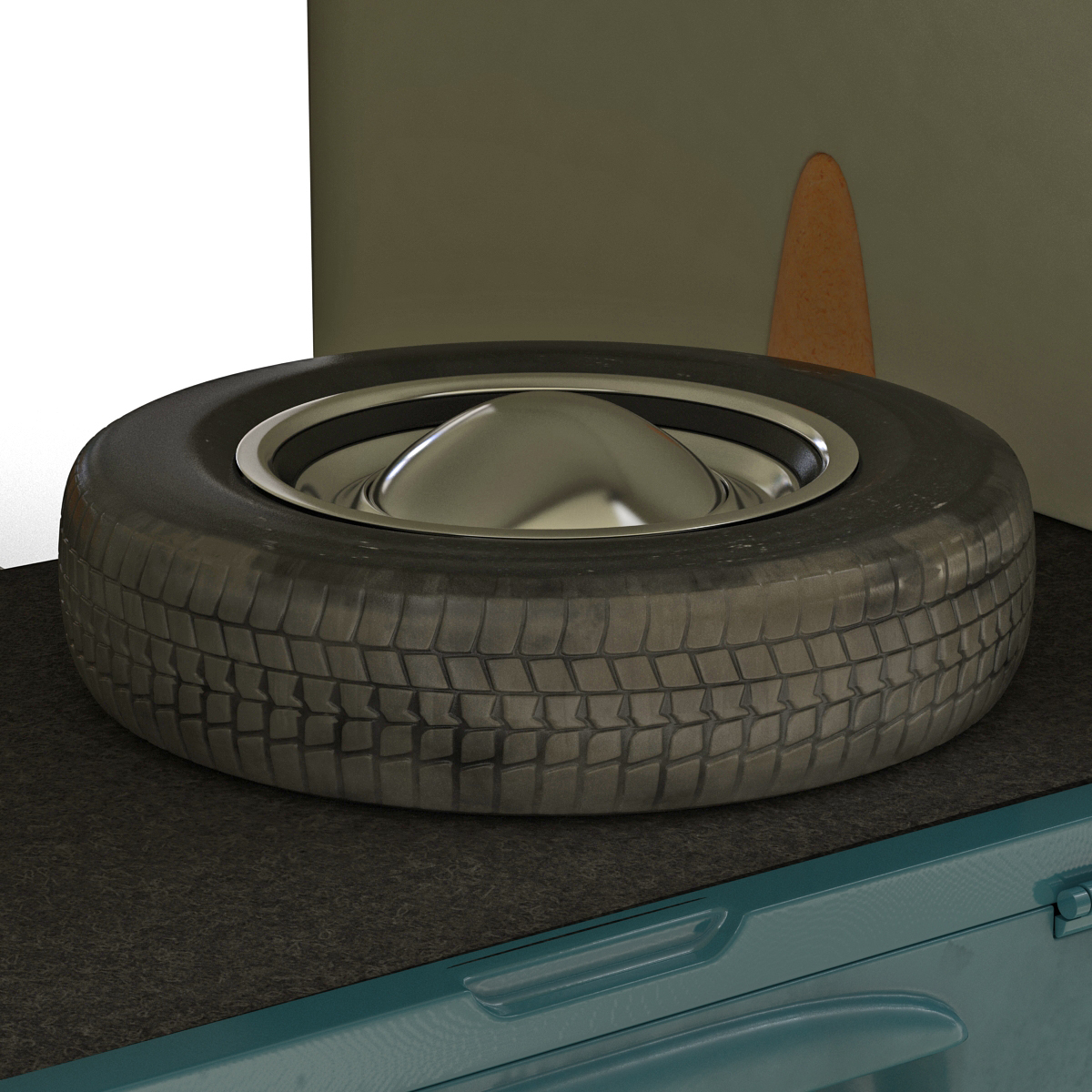 Volkswagen Type 2 Panel Van Rigged Blue 3D model