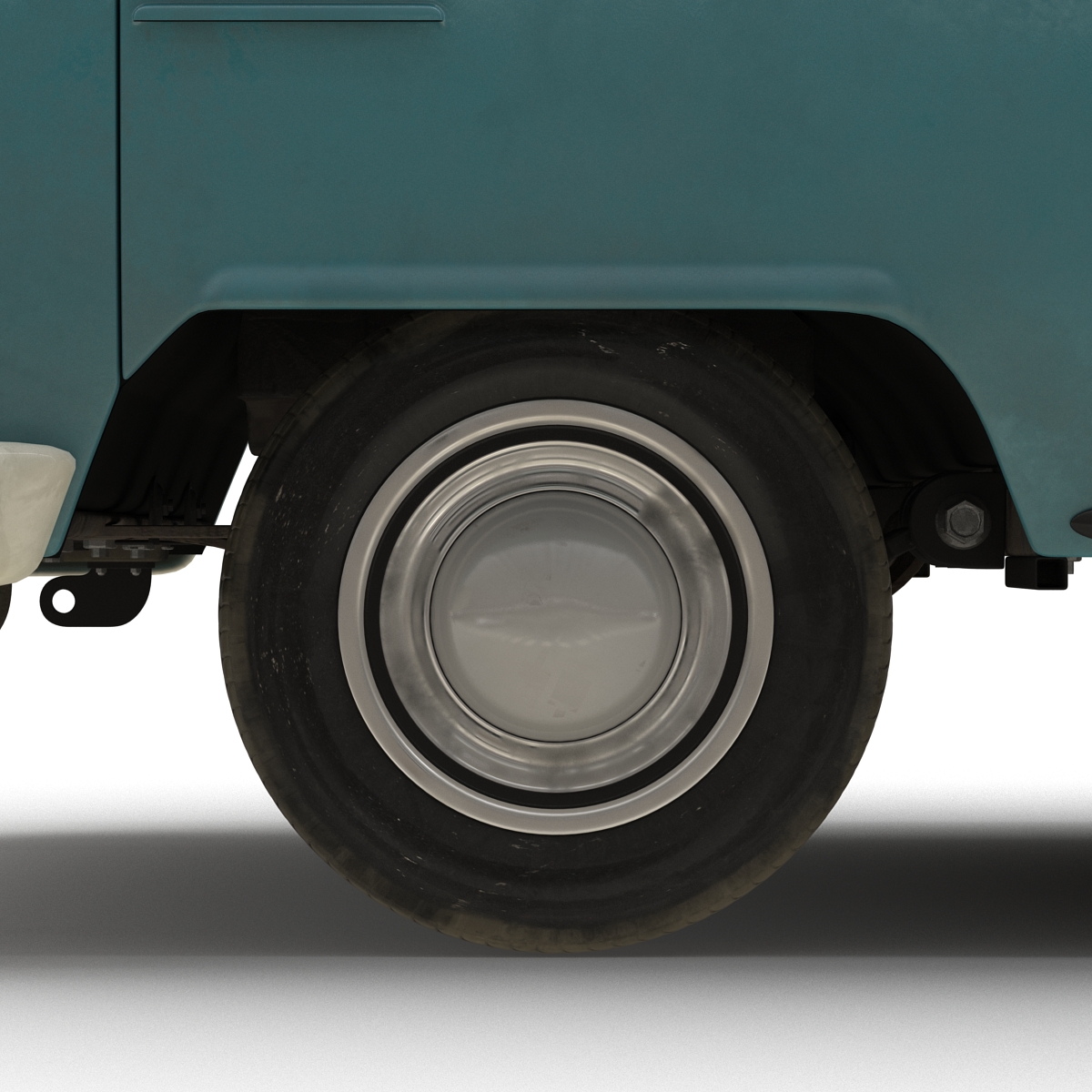 Volkswagen Type 2 Panel Van Rigged Blue 3D model