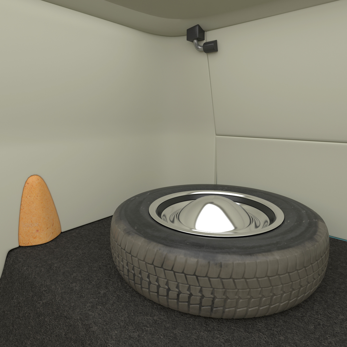Volkswagen Type 2 Panel Van Rigged Blue 3D model