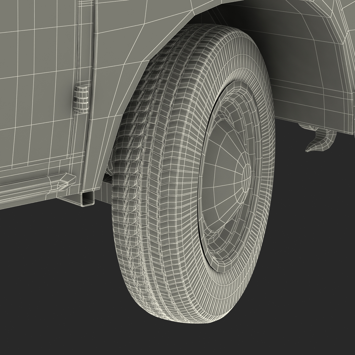 3D Volkswagen Type 2 Panel Van Rigged Blue 2